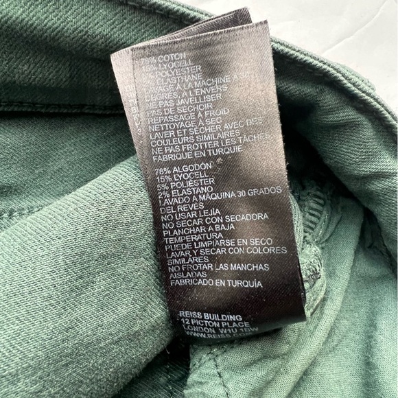REISS Forest Green Skinny Leg Jeans Size 28 - Picture 8 of 12